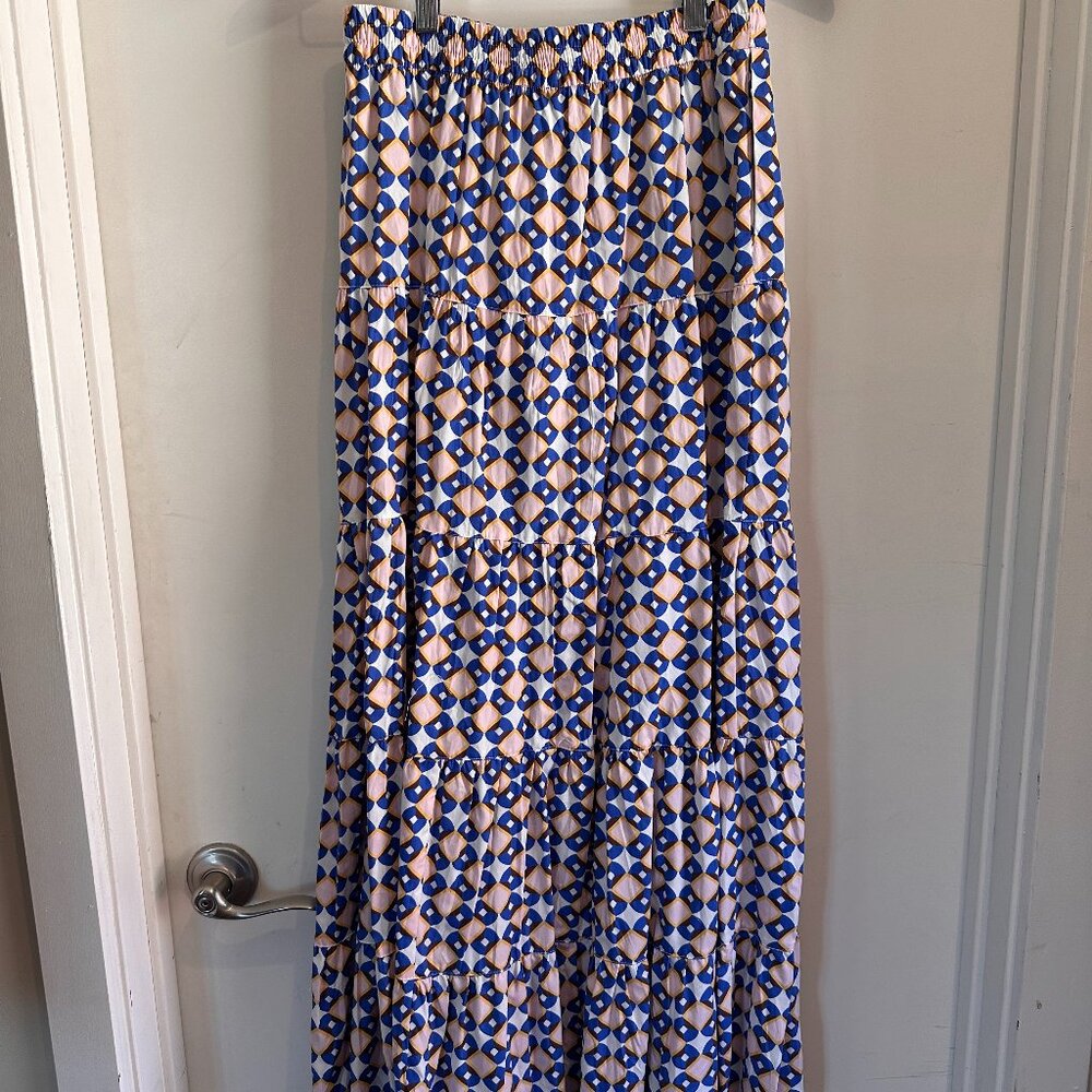 Zara Geometric Print Raffle Maxi Skirt - Picture 2 of 4